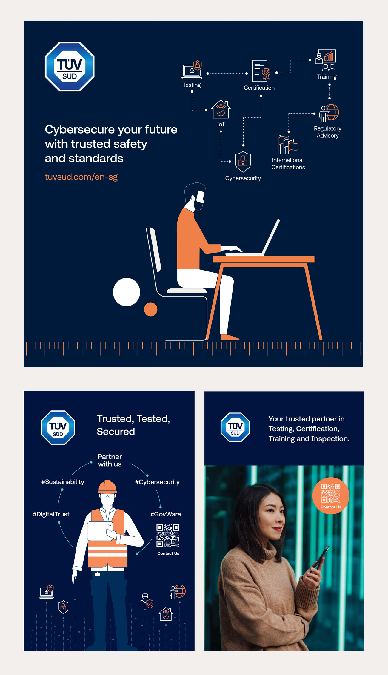 IoT and Cybersecurity exhibition wall panel design, Ease Communications