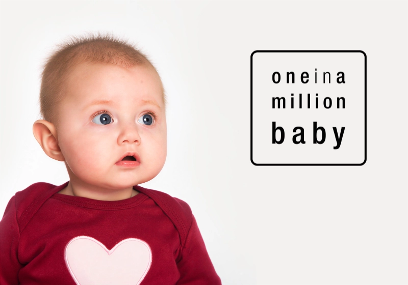 Logo design for apparel, Baby-wear designer brand, Web Development for One in A Million Baby